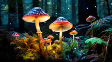 Phosphorescent Fungi Lighting Mystical Forests