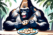 Gorilla Eating Cookies