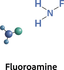 Wall Mural - Fluoroamine is a chemical compound with formula NH2F. It is analogous to monochloramine