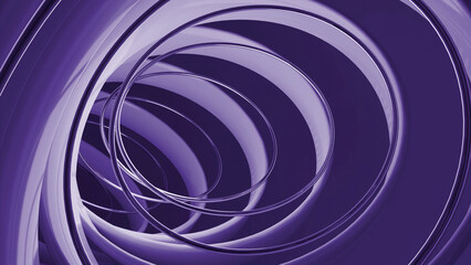 Wall Mural - colorful round shaped tunnel of narrow and wide stripes. design. hypnotic bending corridor.