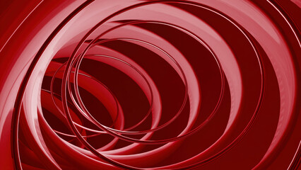 Wall Mural - colorful round shaped tunnel of narrow and wide stripes. design. hypnotic bending corridor.