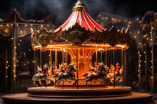 Christmas Carousel Spinning With Joyous Melodies