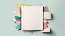 A Conceptual Image Showcasing The Art Of Journaling, Featuring A Notebook With Open Blank Pages Ready For Writing. The Image Provides Ample Copy Space For Customization And Personalization.