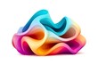 3d colorful volumetric gradient shape isolated on a white background.