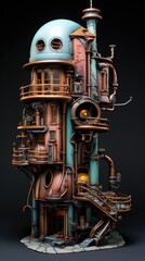 Wall Mural - art nouveau vacuum liquid miniatur model