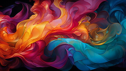 Wall Mural - Abstract background of acrylic paint in pink, blue and purple colors.