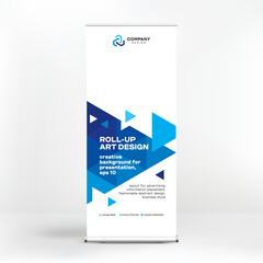 Wall Mural - geometric design, roll-up, creative background, template for photo and text placement, presentations