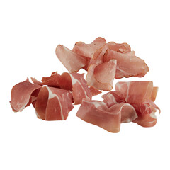 Wall Mural - fresh ham bacon cut out isolated transparent background