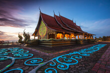 Wat Sirinthon Wararam, Beautiful Buddhist Temple In Ubon Ratchathani Province, Thailand.