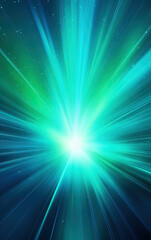 Blue green light effect abstract background,created with generative ai tecnology.