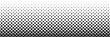 horizontal black halftone flowers design for pattern and background.