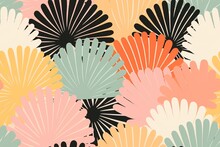 Abstract Dandelion Design In Fun Colorful Spring Seamless Pattern