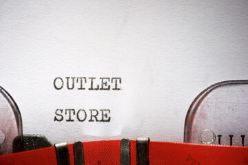 Wall Mural - Outlet store text