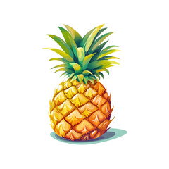 Wall Mural - Pineapple fruit sketch hand drawn. Vector illustration design.