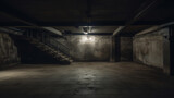 An empty basement. ai generative