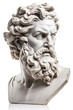 Zeus, the Greek god, on a white background