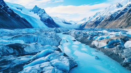 Poster - landscape arctic glacier rivers illustration mountain ice, iceberg cold, background abstract landscape arctic glacier rivers