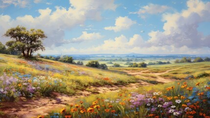 meadow flowering prairie prairie illustration grass spring, landscape beautiful, field plant meadow flowering prairie prairie