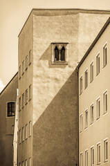 Poster - typical appartment house in austria