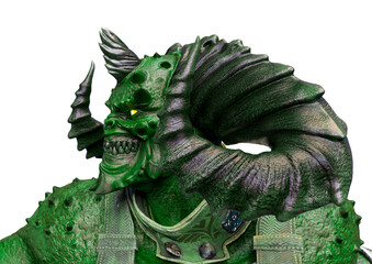 Wall Mural - demon with horns id profile pictre side view