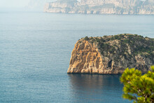 Beautiful Landscape With Cliffs Over The Sea, On The Coast Of Javea, Alicante (Spain).