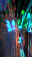 Wall Mural - Colorful fiber optics vertical video