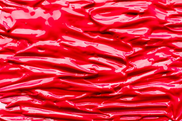 Poster - Closeup view of wet coral paint