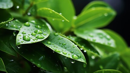 water droplets on a leaf