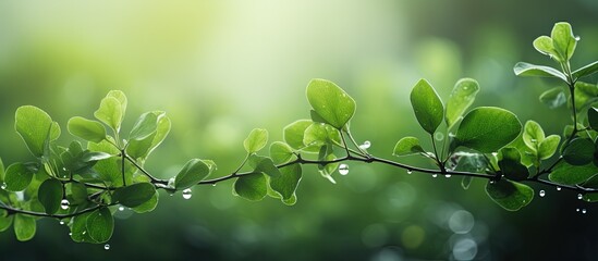 Sticker - Tree s blurry bokeh background Nature s health concept