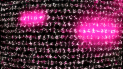 Canvas Print - abstract network connection background. motion. narrow neon lines and blurred symbols on a black bac
