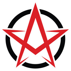 Pentagram icon vector