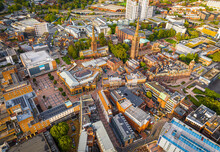 Aerial View Of Coventry, A City In Central England Known For The Medieval Coventry Cathedral And Statue Of Lady Godiva