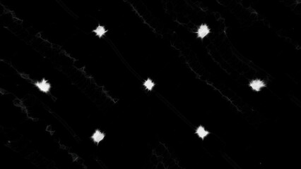 Wall Mural - glowing and fluctuating dots connected by narrow lines. motion. abstract digital abstract space.