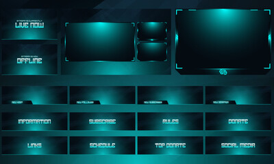 Wall Mural - Twitch Overlay Live Stream template set