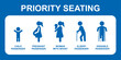 © hafid - priority seating sign illustration vector