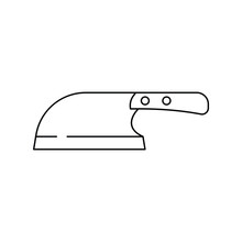 Cleaver Knife Icon Design. Isolated On White Background. Vector Illustration