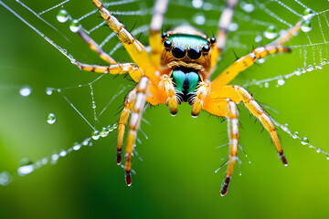 spider on the web macro style