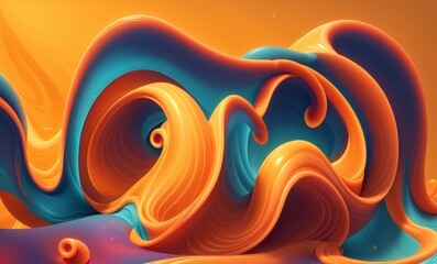 Produce a wavy liquid vector background with a glow effect