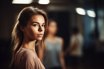 Sticker - shot of a young woman attending dance classes