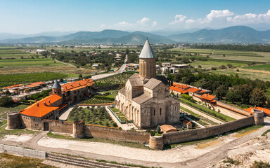 Wall Mural - Aerial view of Alaverdi Monastery in Georgia