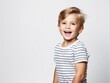 © magr80 - Portrait of young excited shocked crazy smiling boy child kid on studio background