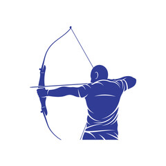 Archer vector illustration design. Archer Silhouette. Archer Sport design template.