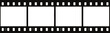 Sezione di bobina cinematografica o pellicola fotografica in bianco e nero, in stile vintage
