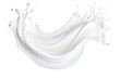 © Lucky-G - White milk wave splash with splatters and drops high speed photography cut out transparent isolated on white background ,PNG file ,artwork graphic design illustration.