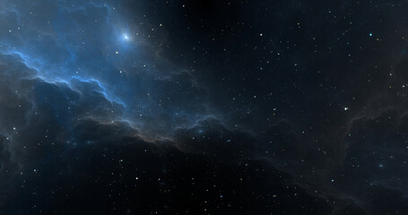 Wall Mural - fantasy space nebula. giant interstellar cloud with stars