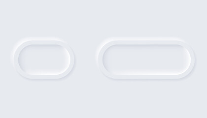 Wall Mural - neumorphic buttons. simple trendy design elements ui components isolated on light background. contro