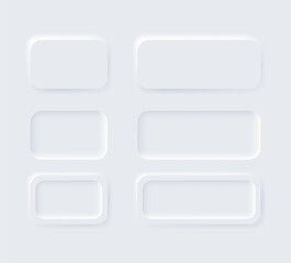 Wall Mural - neumorphic buttons. simple trendy design elements ui components isolated on light background. contro