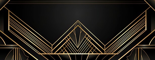 Sticker - luxury geometric art deco pattern background