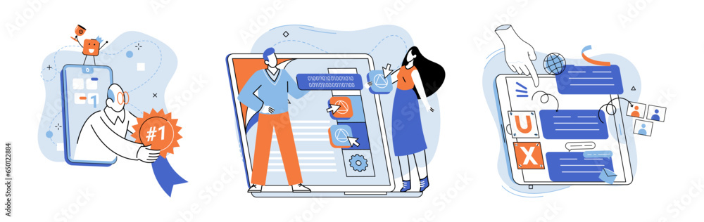 Application testing metaphor. Vector illustration. Software testing ...