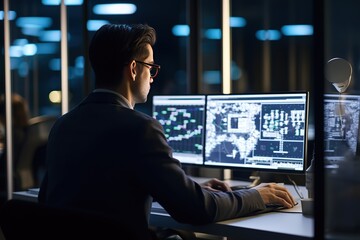 Poster - A Smart Make IT programmer works on a desktop computer
